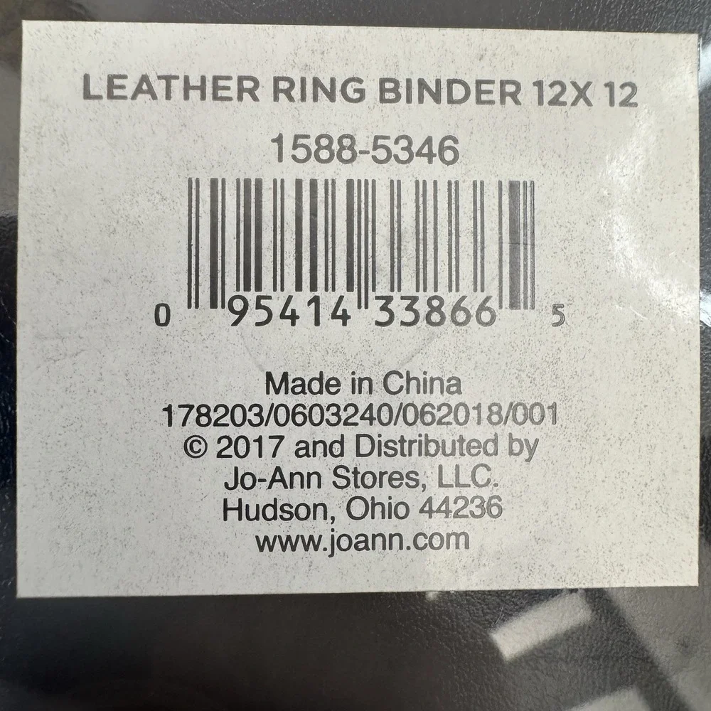 Park Lane Paperie 12x12 Black Leather Ring Binder Scrapbook Album New Sealed